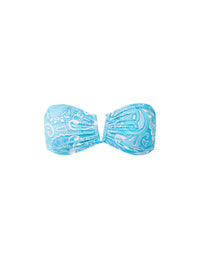 Melissa Odabash Alba Mirage Blue V-Trim Bandeau Bikini Top - 2024 Collection