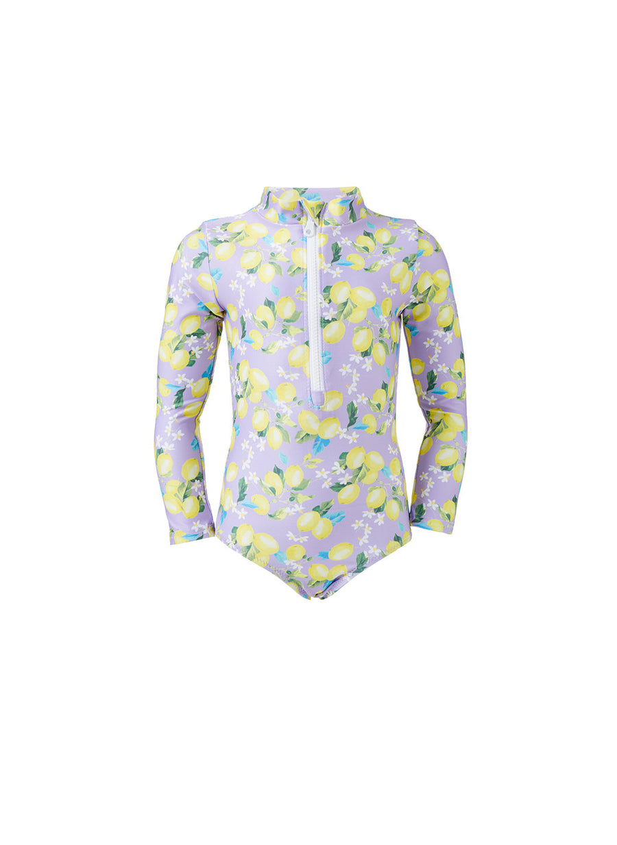 Girls Ella Lavender Lemons Swimsuit