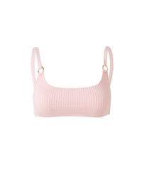 Melissa Odabash Bari Rose Ribbed Ring Trim Over The Shoulder Bikini Top - 2024 Collection