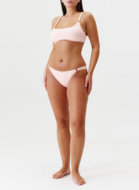 Melissa Odabash Bari Rose Ribbed Ring Trim Over The Shoulder Bikini Top - 2024 Collection