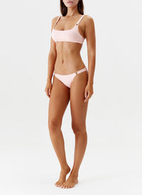 Melissa Odabash Bari Rose Ribbed Ring Trim Over The Shoulder Bikini Top - 2024 Collection