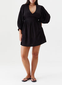 Melissa Odabash Camilla Black Smock Short Dress - 2024 Collection