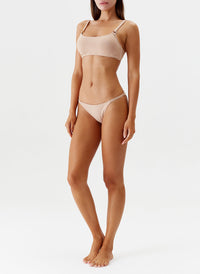 Melissa Odabash Ecuador Tan Rectangular Trim Over The Shoulder Bikini - 2024 Collection