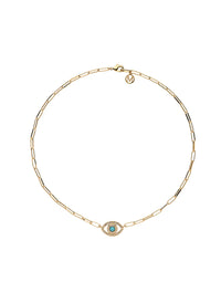 gold chain eye necklace_cutout