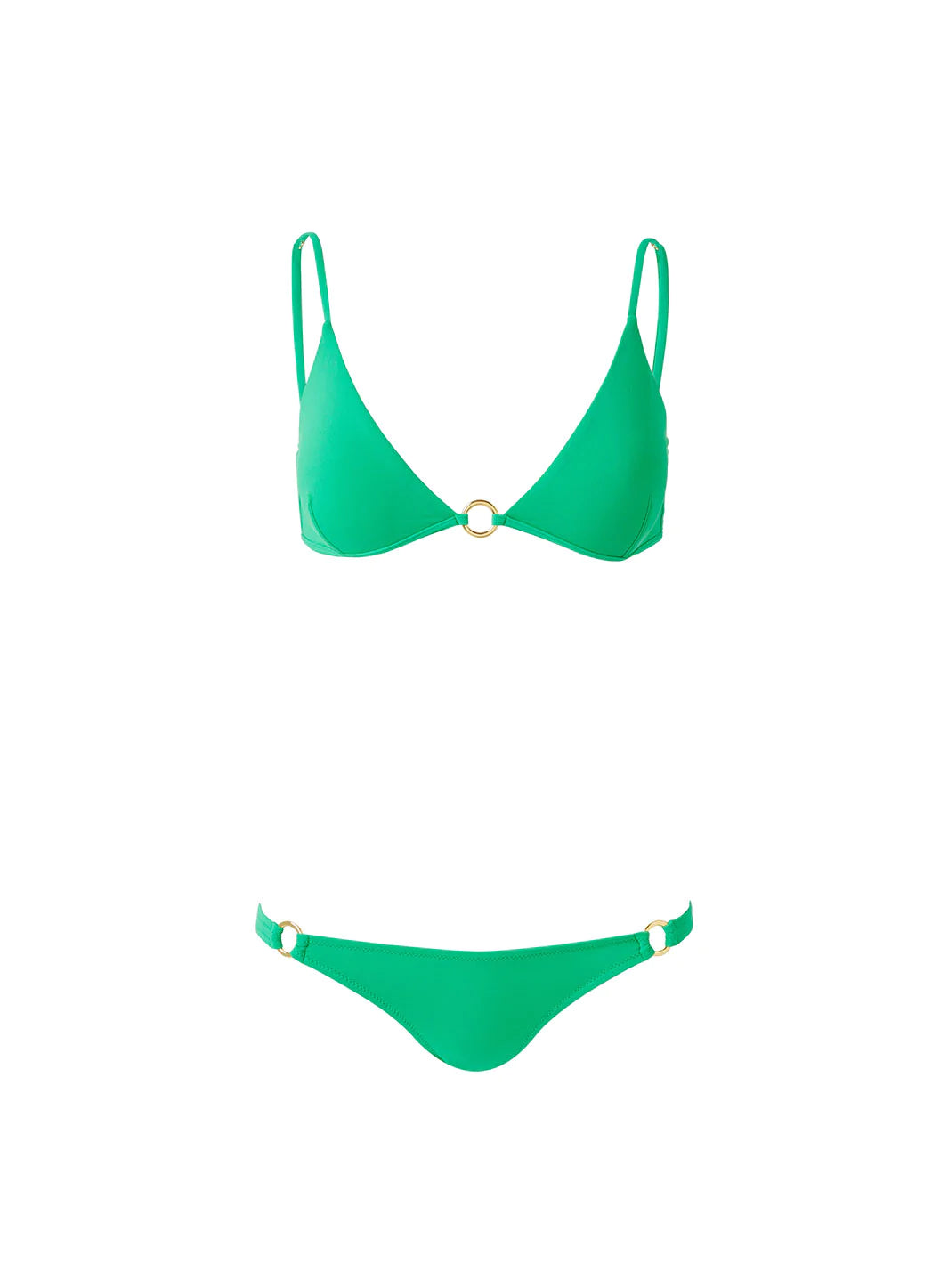 Lounge Underwear - Green Antigua Triangle bikini set on Designer