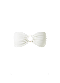 Tortola White Ridges Bikini Top