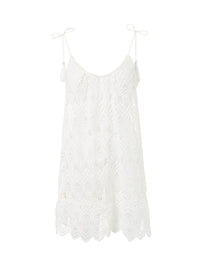 ana cream lace short tieshoulder beach dress 2019
