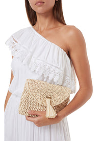 anacapri natural raffia clutch 2019 A