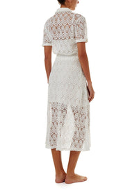 april white lace midi button down shirt dress 2019 B