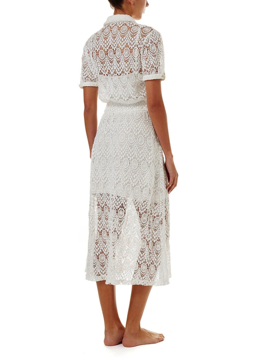 april white lace midi button down shirt dress 2019 B