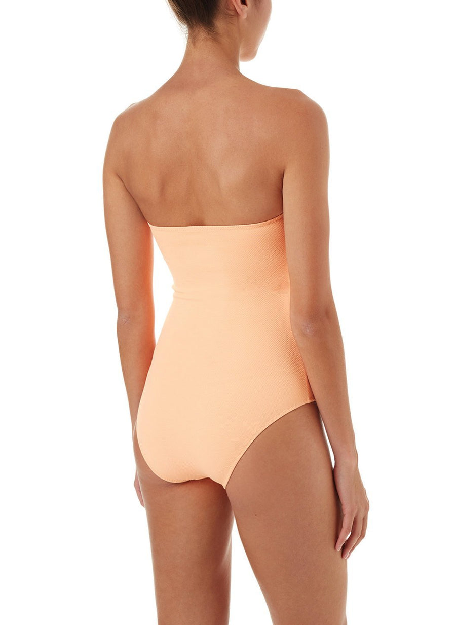 argentina mango pique bandeau triangletrim onepiece swimsuit 2019 B
