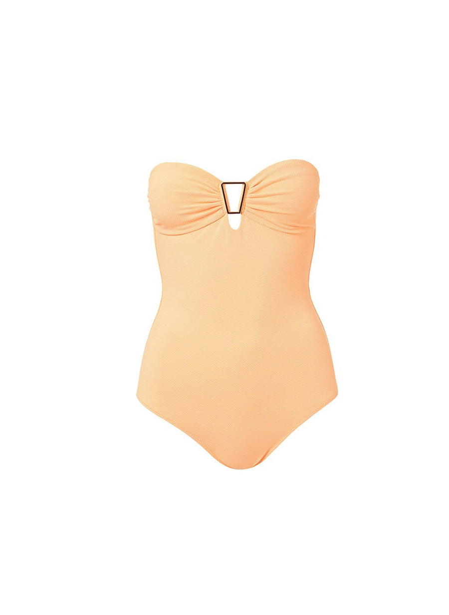 argentina mango pique bandeau triangletrim onepiece swimsuit 2019
