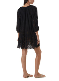 ashley black short kaftan