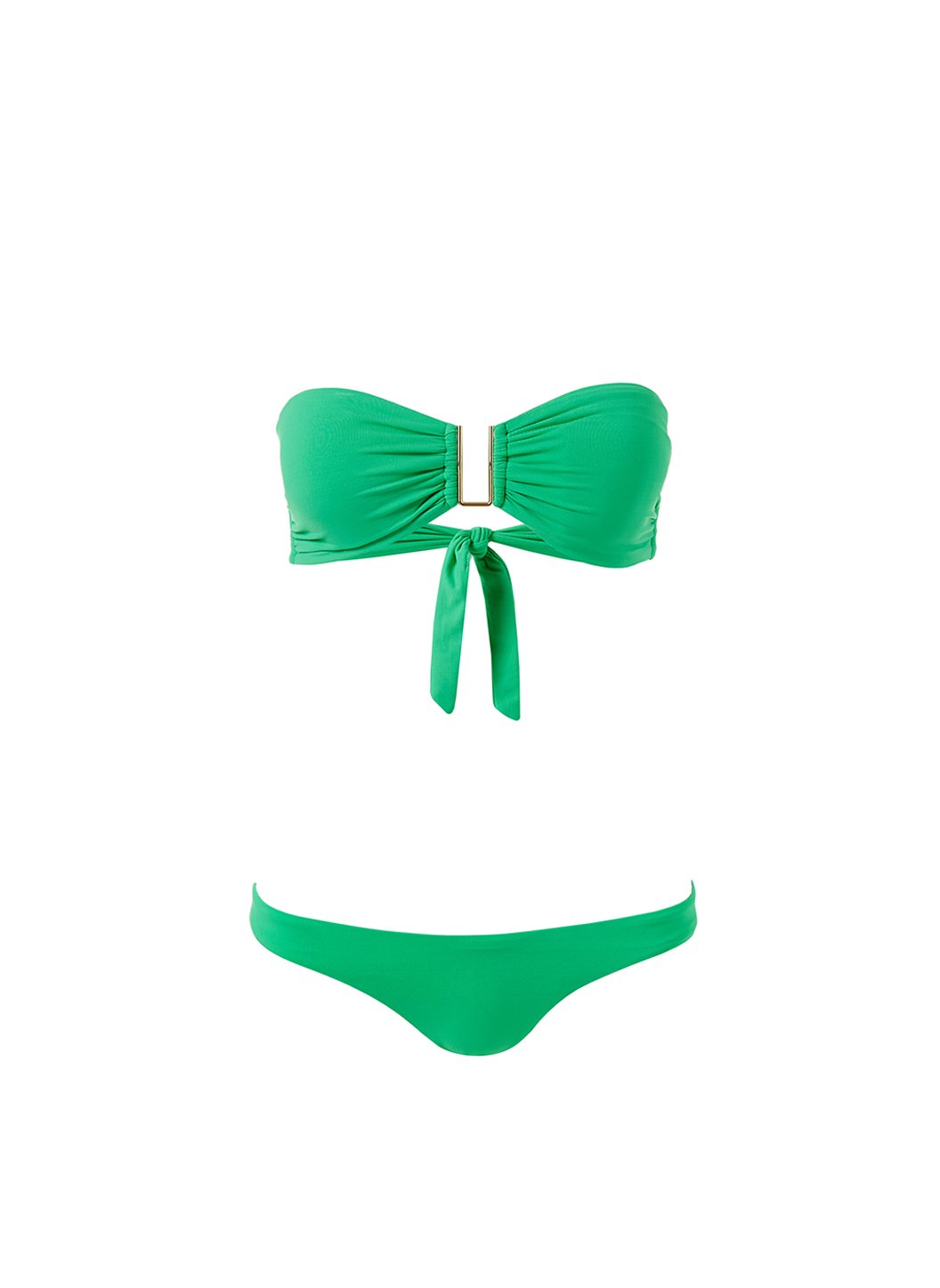 Melissa Odabash Barcelona Green U-Trim Bandeau Bikini