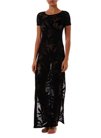 fran black tshirt maxi beach dress 2019 F