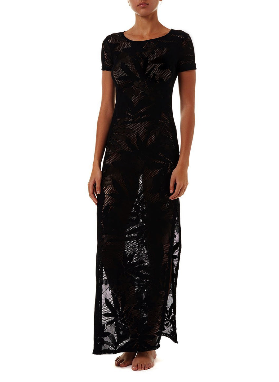 fran black tshirt maxi beach dress 2019 F