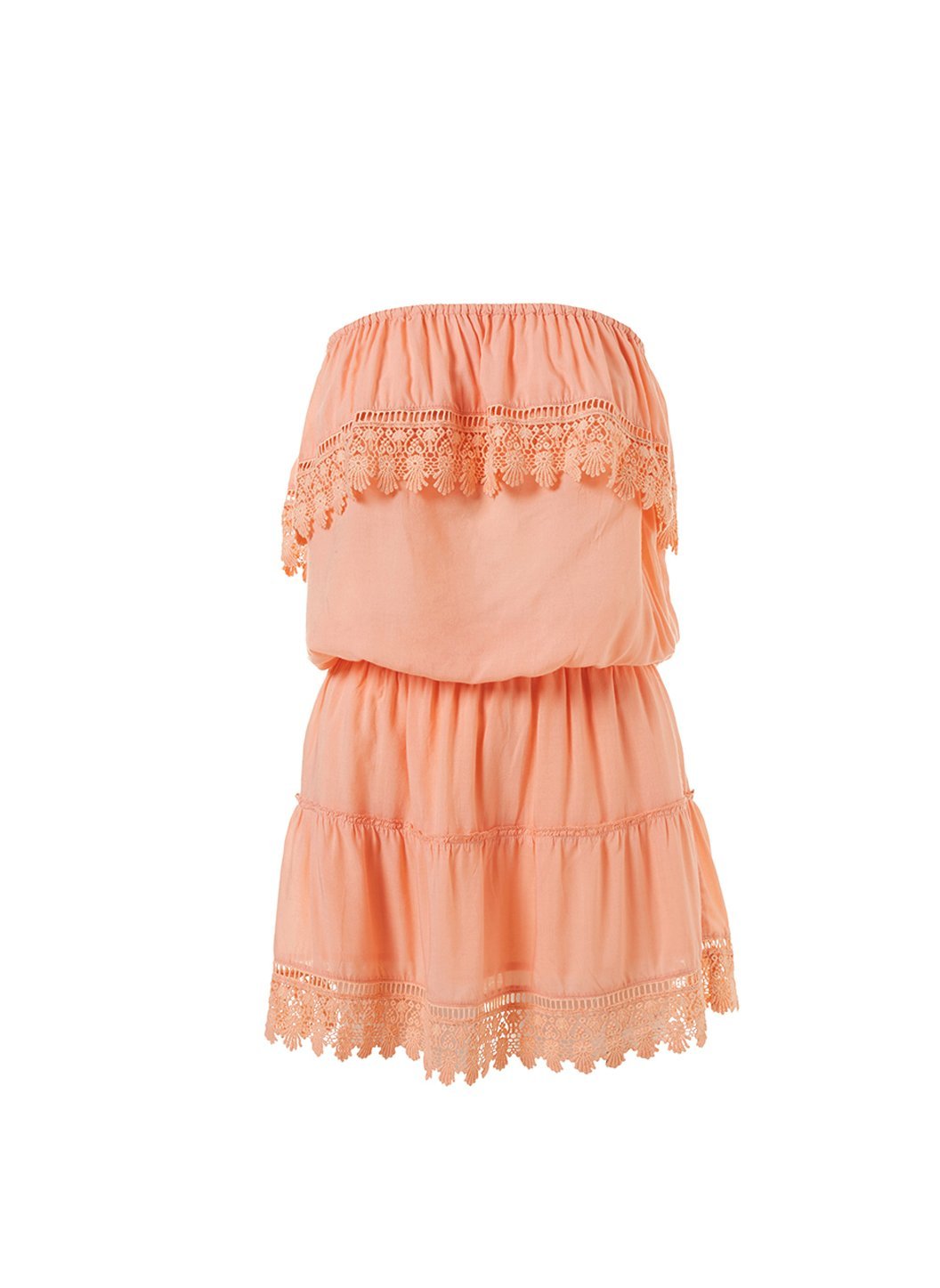 sachin and babi light blue dress MANGO Strapless Dress With Cutwork Embroidery main image 1