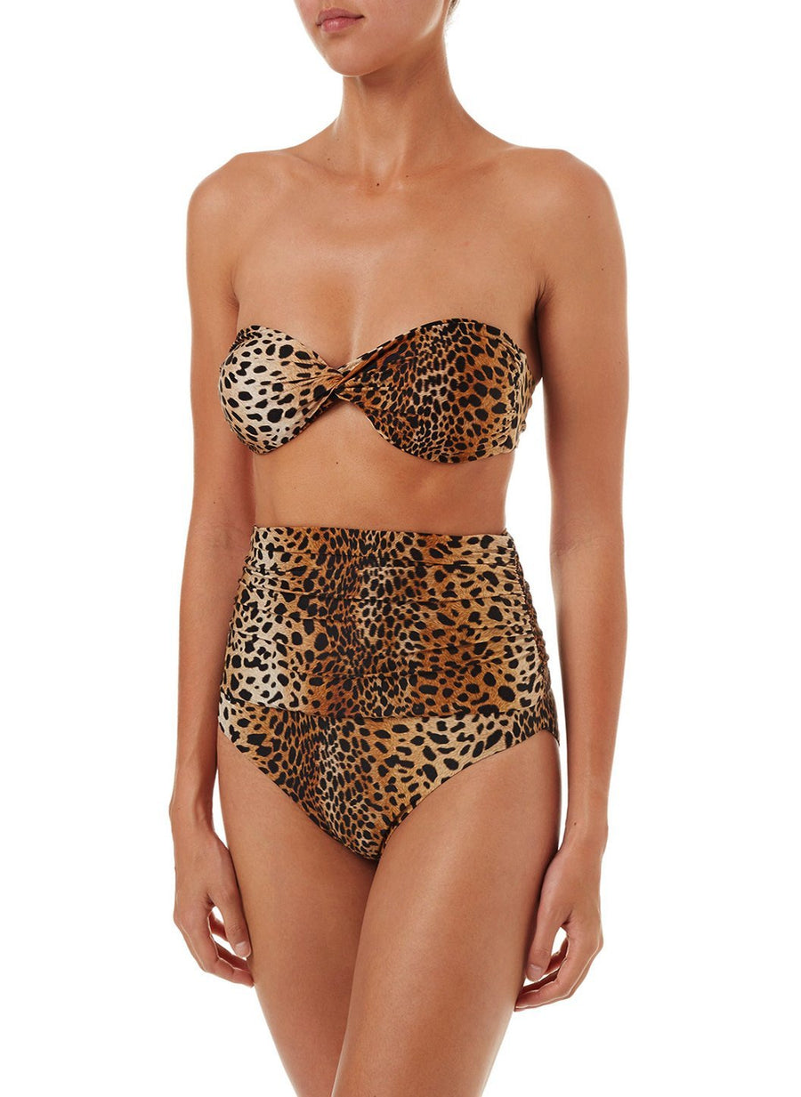 lyon cheetah highwaisted bandeau bikini 2019 F