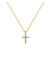 Gold Cross Pendant Necklace