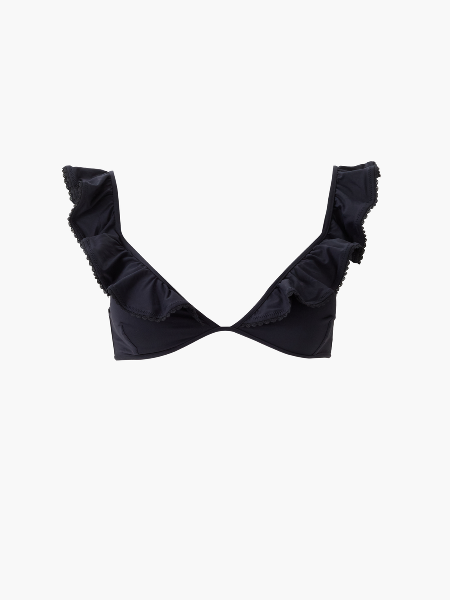 Pompano Black Bikini Top