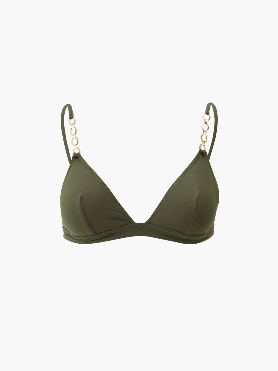 Mexico Olive Bikini Top