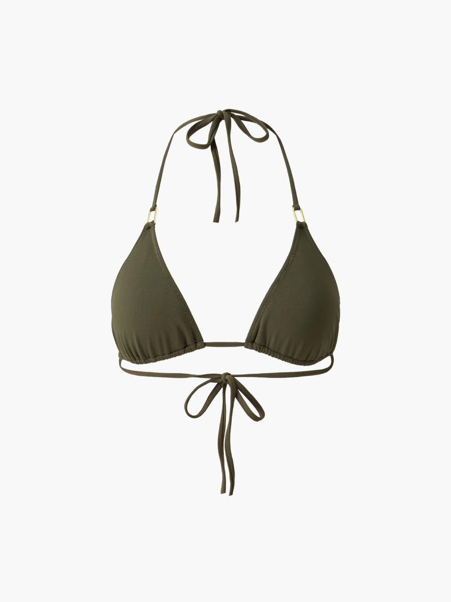 Cancun Olive Bikini Top