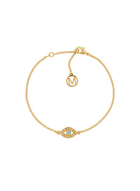 Gold Turquoise Evil Eye Bracelet