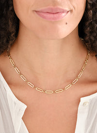 Gold two chain necklace