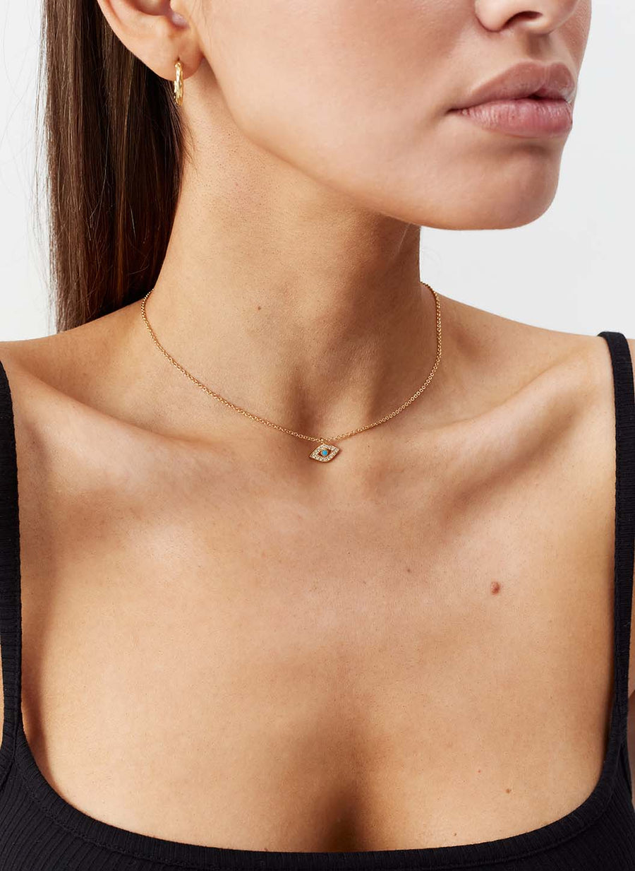 Gold Eye Pendant