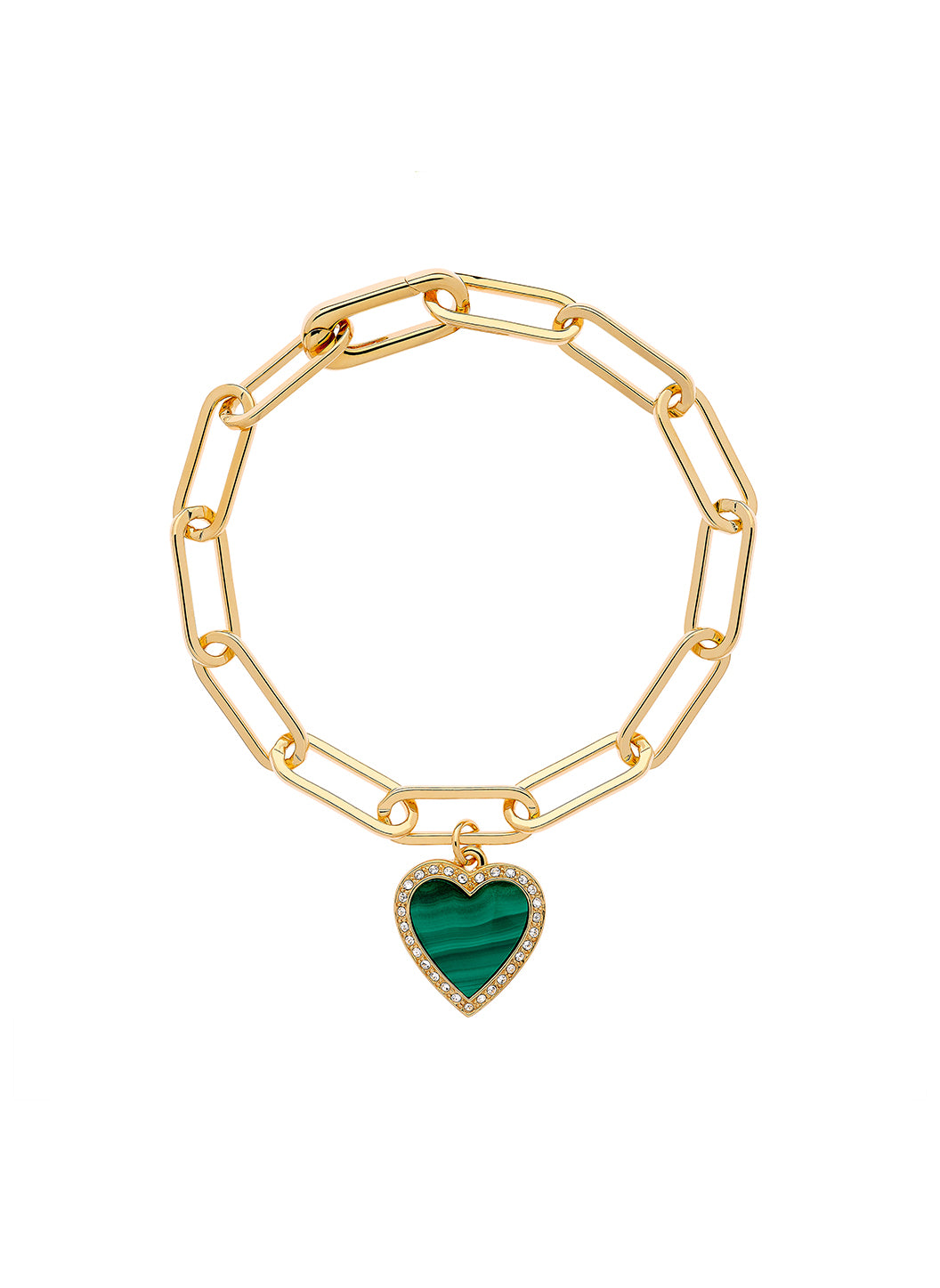 Malachite Heart Bracelet