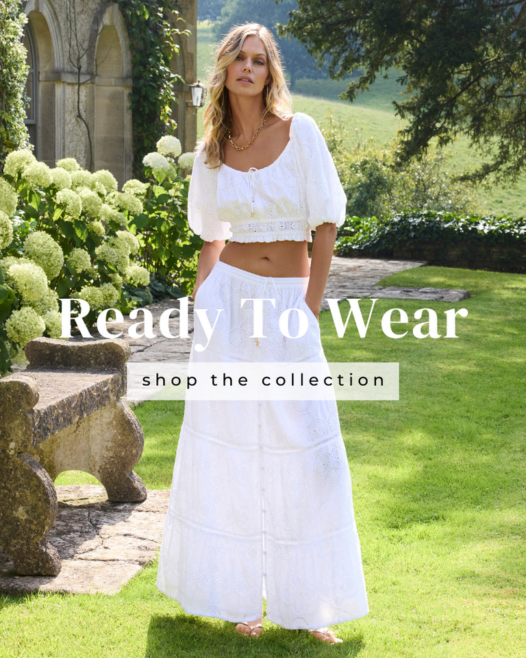 Ready To Wear - model wears the Georgia Top & Cinzia Skirt