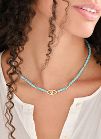 Turquoise eye necklace