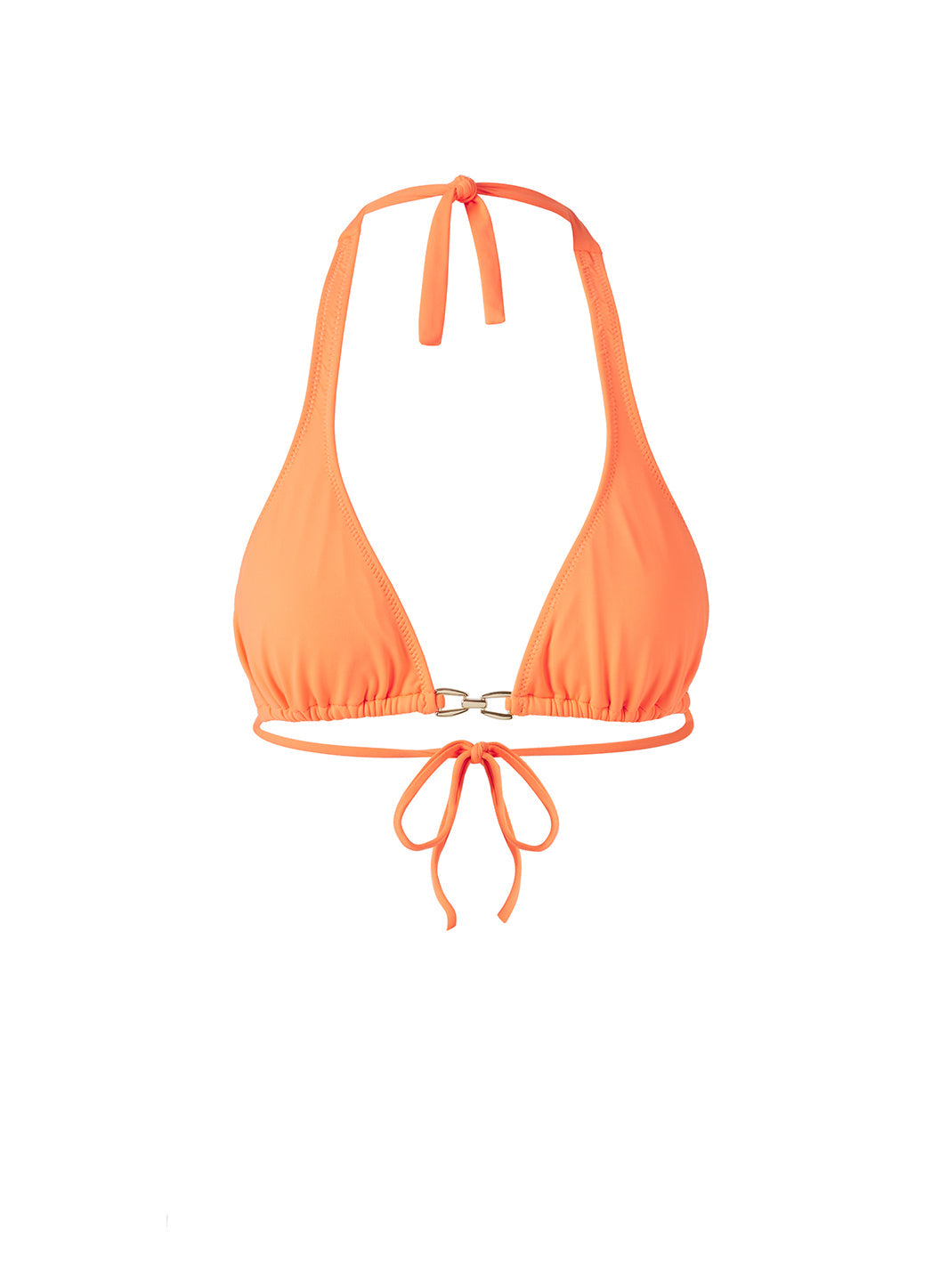 Melissa Odabash Antibes Orange Link Trim Triangle Bikini Top - 2024 Collection