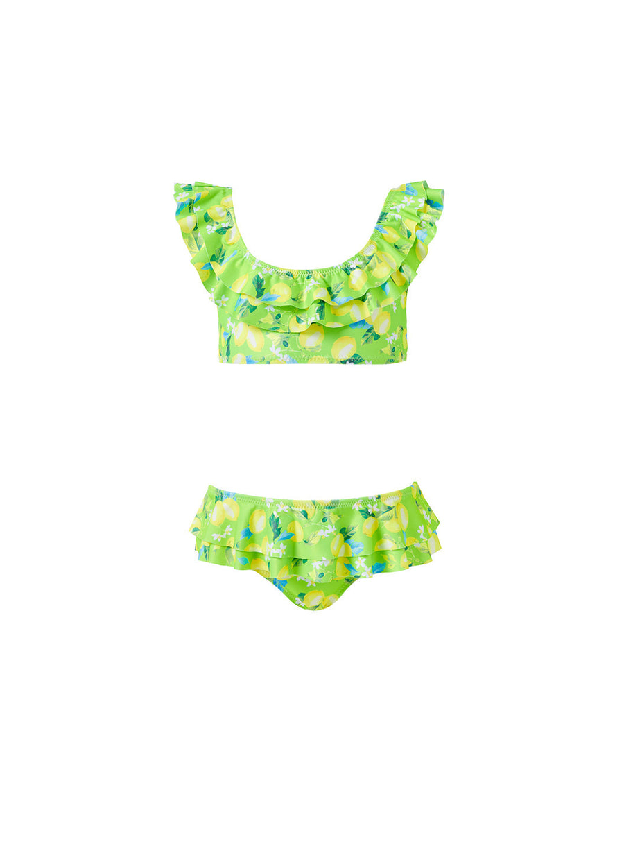 Girls Florence Lime Lemons Bikini