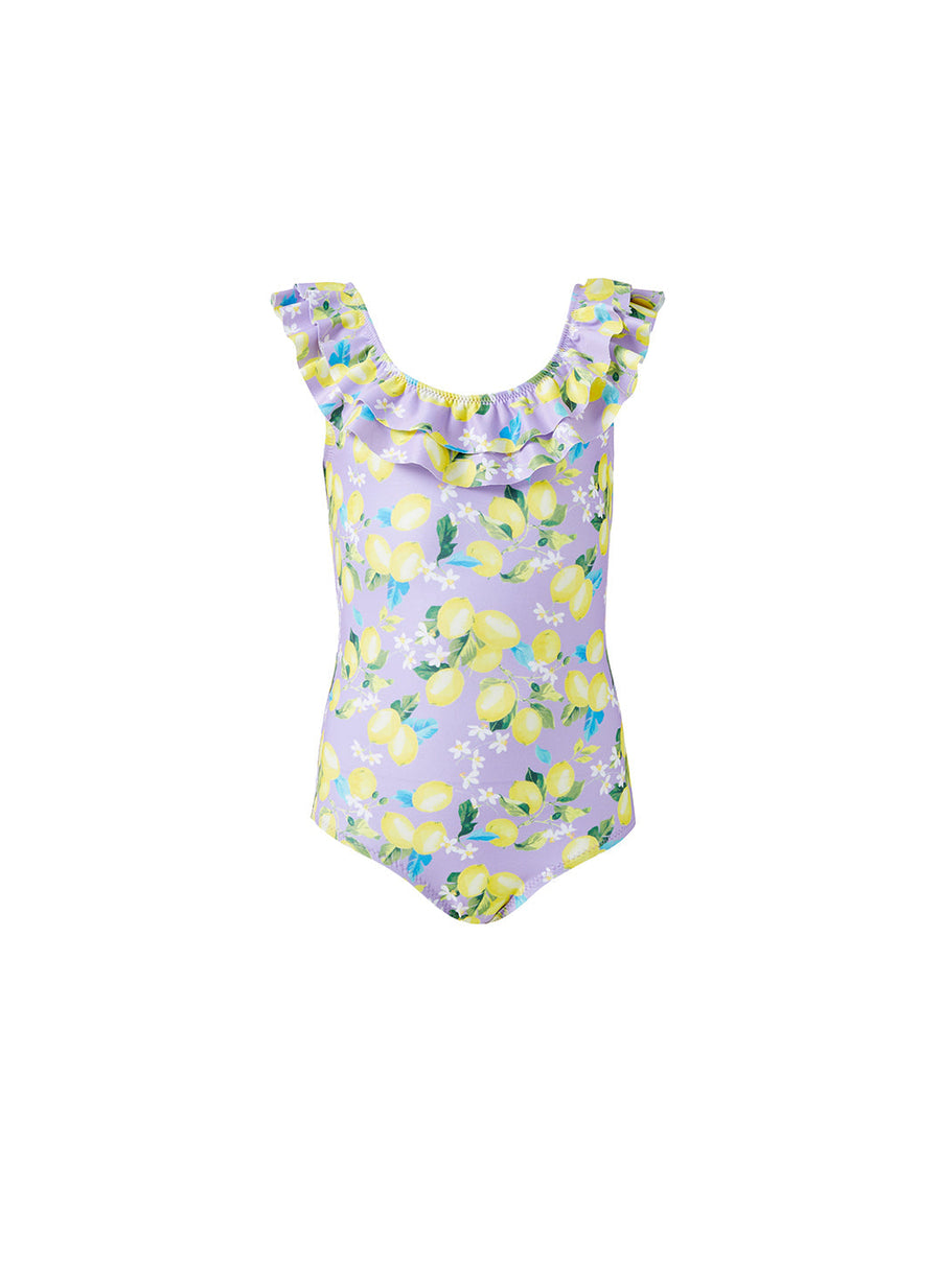 Girls Kiera Lavender Lemons Swimsuit