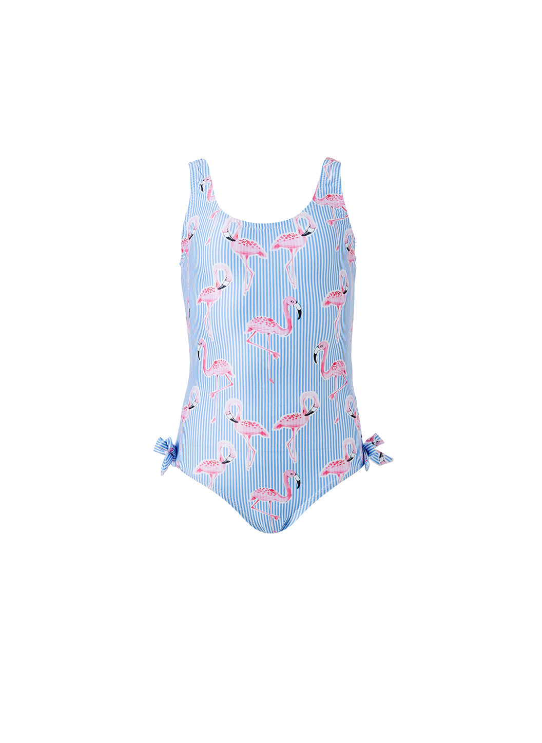 Girls Phoebe Flamingo Stripe Swimsuit