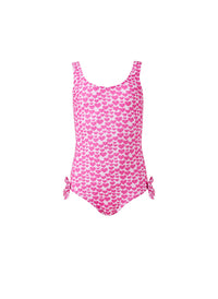 Girls Phoebe Pink Hearts Swimsuit