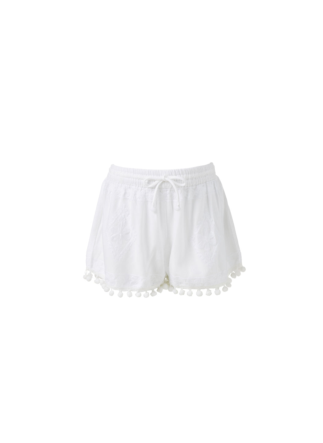 Girls Sienna White/White Shorts