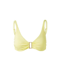 Melissa Odabash Bel Air Sunray Ribbed Rectangle Trim Supportive Over The Shoulder Bikini Top - 2024 Collection