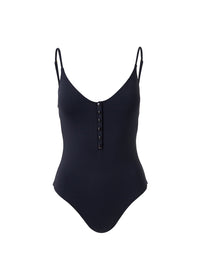 Melissa Odabash Cannes Black Popper Over The Shoulder Swimsuit - 2024 Collection