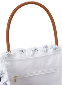 Melissa Odabash Cap Navy Nautical/Tan Tote - 2024 Collection