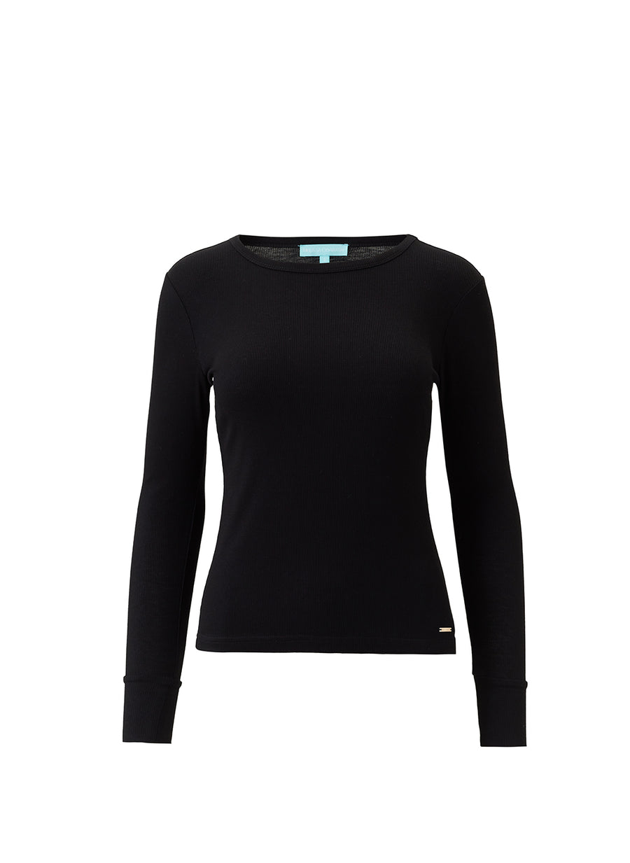 CHARLIE BLACK LONG SLEEVE TOP