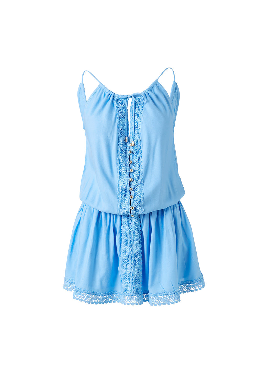 Melissa Odabash Chelsea Blue Open Back Short Dress - 2024 Collection