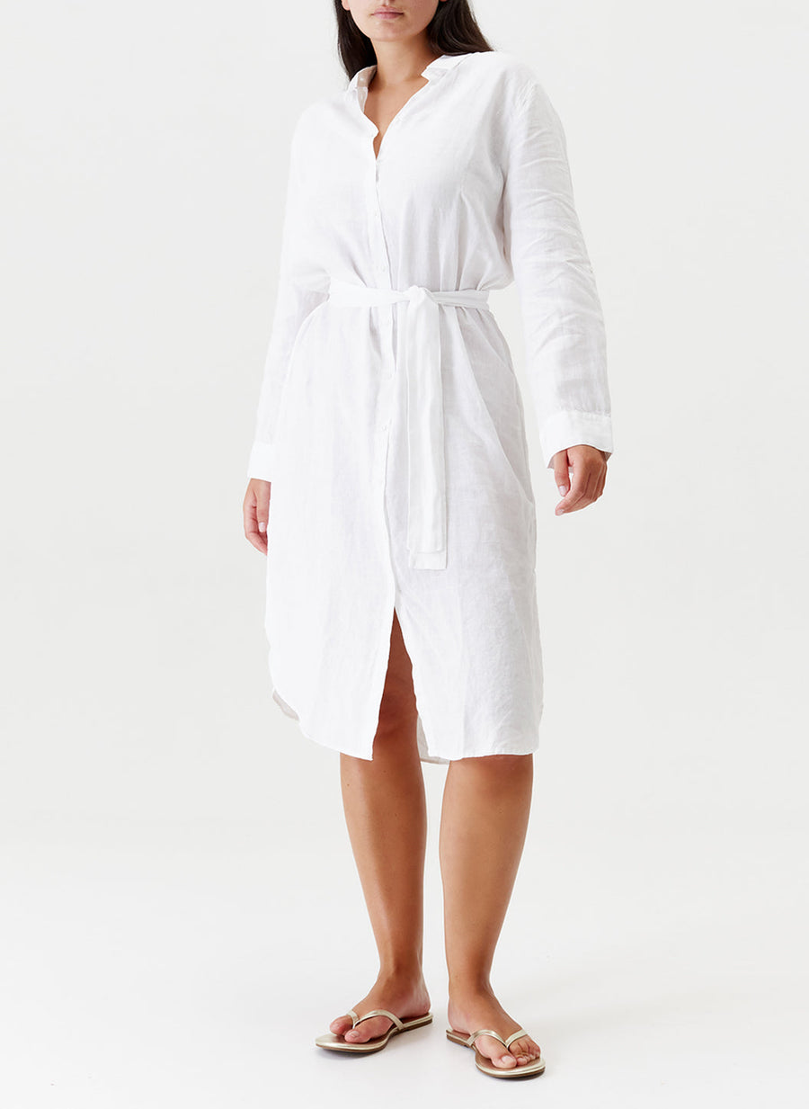 Melissa Odabash Dania White Classic Shirt Dress - 2024 Collection