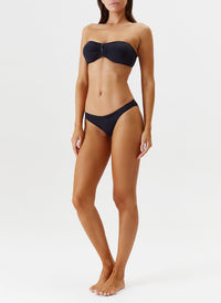 Melissa Odabash Eze Black Popper Front Bandeau Bikini Top - 2024 Collection