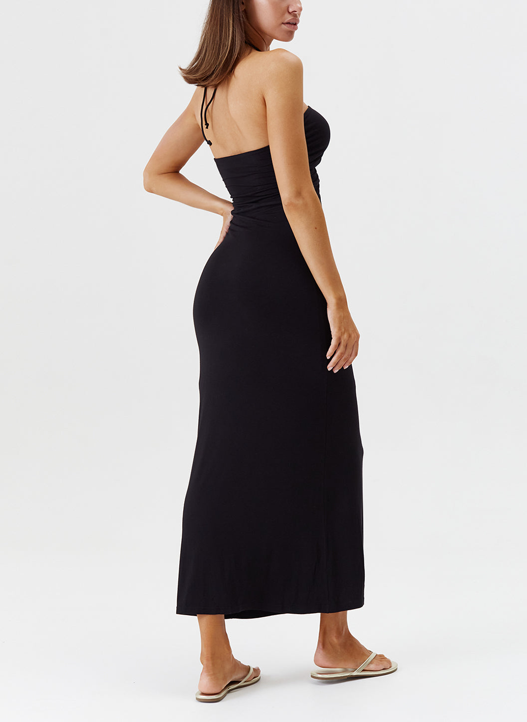 Melissa Odabash Giana Black Cut Out Strappy Long Dress - 2024 Collection