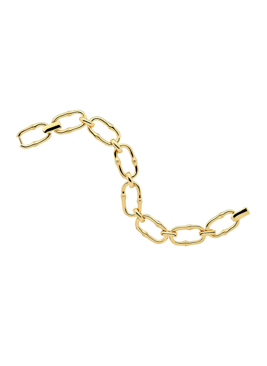 gold statement chain bracelet