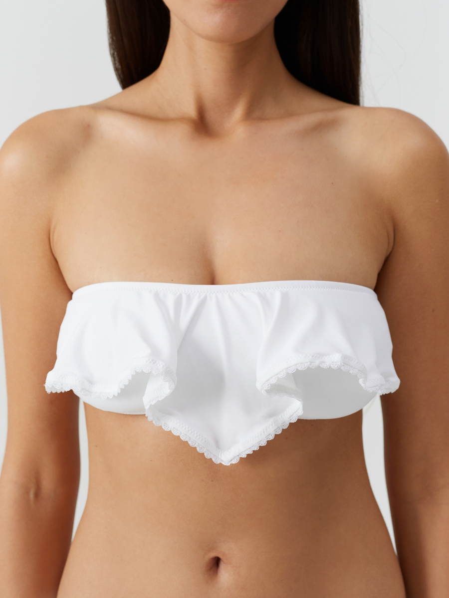 Honduras White Bikini Top