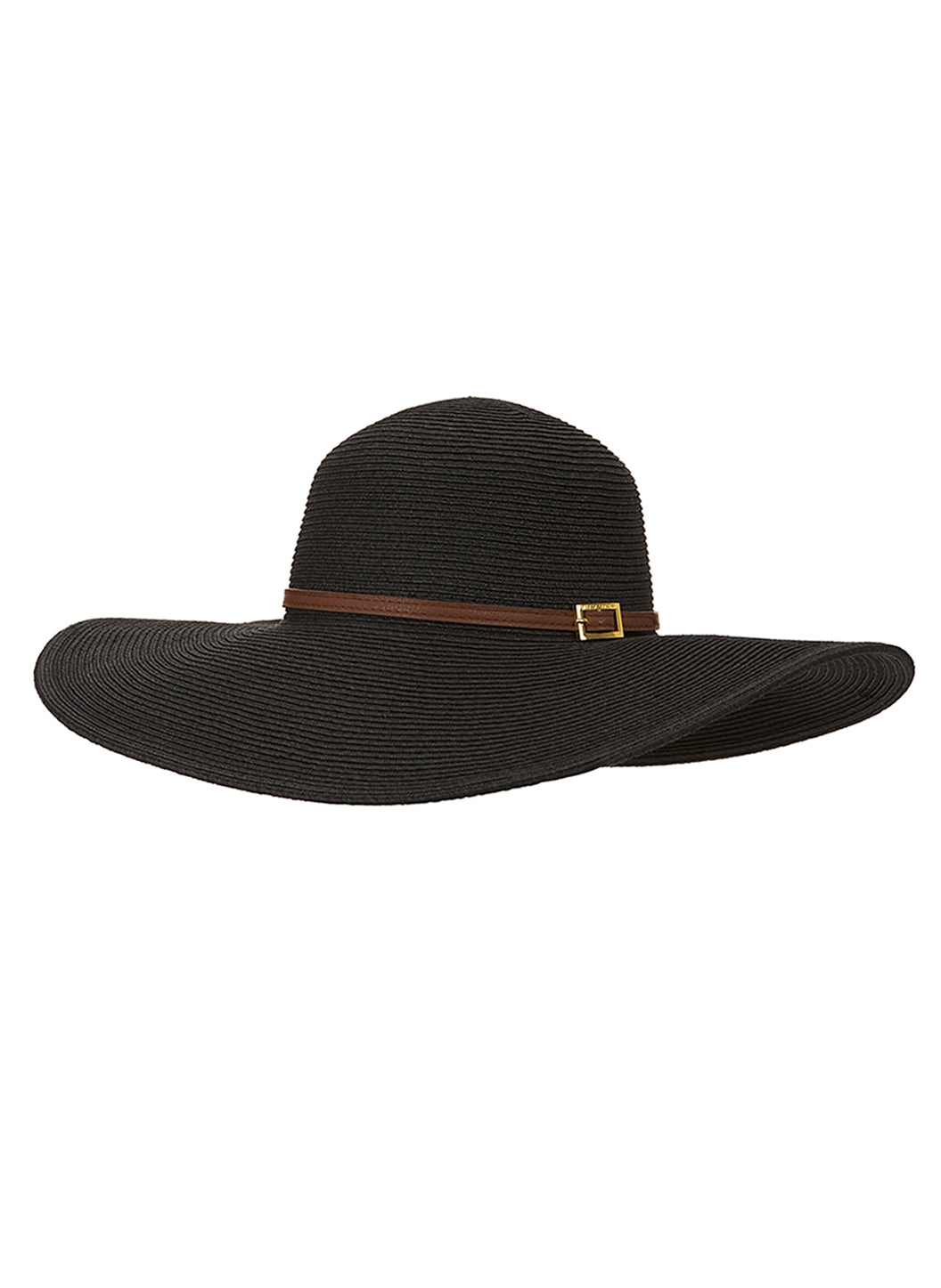 Melissa Odabash Jemima Black/Tan Wide Brimmed Hat - 2024 Collection