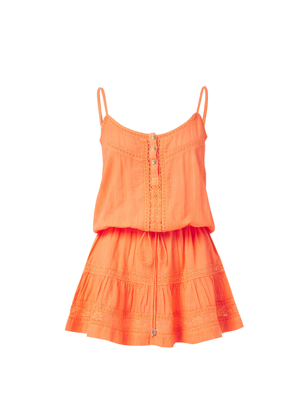 Melissa Odabash Kelly Orange Over The Shoulder Short Dress - 2024 Collection